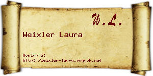 Weixler Laura névjegykártya